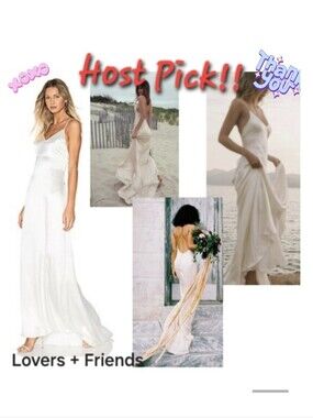 Lovers + Friends LYDIA silk "slip" dress. WHITE Sz 0.